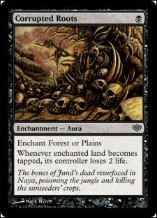 Magic the Gathering: Conflux (Base Set) card 41 Corrupted Roots