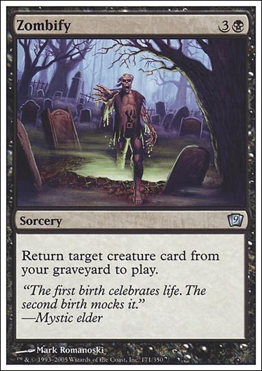 Magic the Gathering: 9th Edition (Base Set) card 171 Zombify