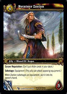 World of Warcraft: March of the Legion (Base Set) card 244 Retainer Zaelan
