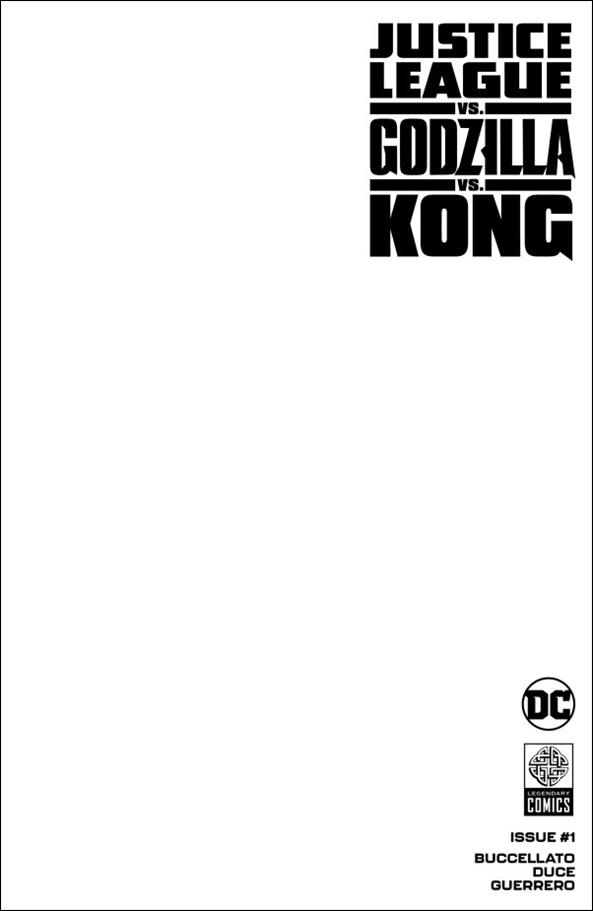 Justice League vs. Godzilla vs. Kong issue 1-D Blank Cardstock Cover