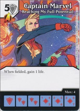 Marvel Dice Masters Guardians of the Galaxy  card 7 Captain Marvel: Reaching My Full Potential 