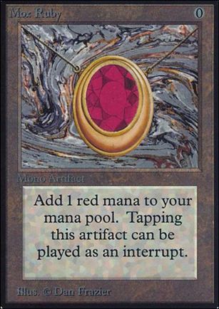 Magic the Gathering: Limited Edition Alpha (Base Set) card 265 Mox Ruby