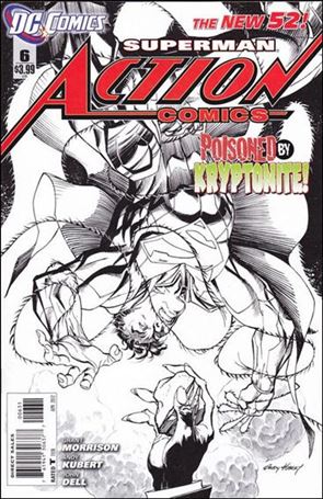 Action Comics (2011) issue 6-E Andy Kubert 1:200 Sketch Cover