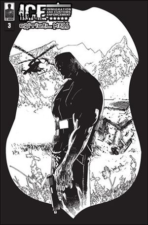 ICE: Critical Mass issue 3-B Black & White Cover