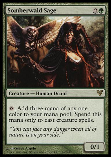 Magic the Gathering: Avacyn Restored (Base Set) card 194 Somberwald Sage
