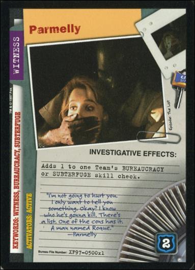 X-Files: 101361 (Base Set) card XF97-0500x1 Parmelly