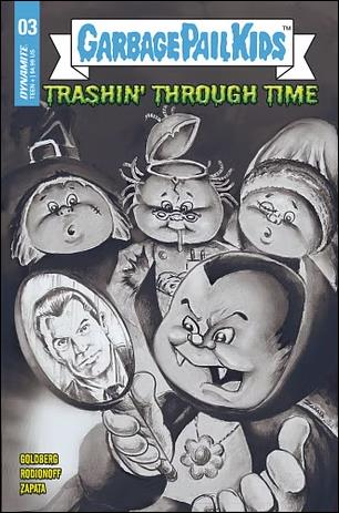 Garbage Pail Kids: Trashin' Through Time issue 3-E Jeff Zapata 1:10 B&W Cover