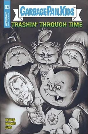 Garbage Pail Kids: Trashin' Through Time issue 3-E Jeff Zapata 1:10 B&W Cover