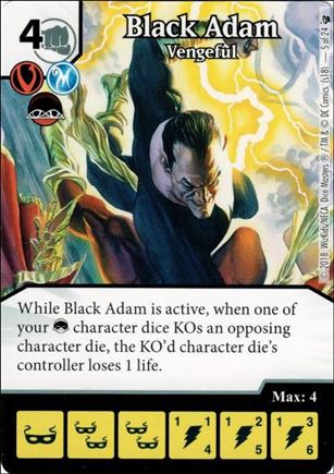 DC Comics Dice Masters Mystics Team Pack card 5 Black Adam: Vengeful