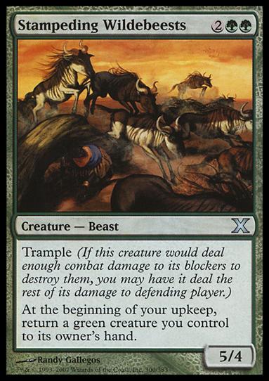 Magic the Gathering: 10th Edition (Base Set) card 300 Stampeding Wildebeests