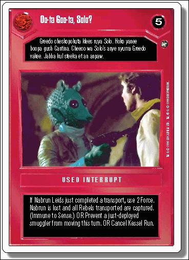 Star Wars: A New Hope Revised (Base Set) card 58 Oo-ta Goo-ta, Solo?