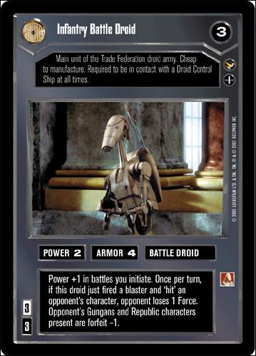 Star Wars: Theed Palace Limited (Base Set) card 13 Infantry Battle Droid