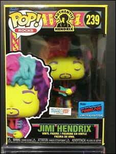 Pop! Rocks figure 239-D Jimi Hendrix (2021 NYCC)  Black-Light