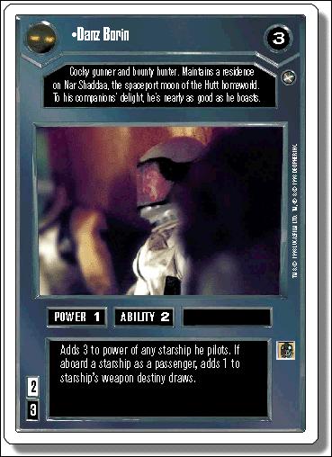 Star Wars: A New Hope Revised (Base Set) card 3 Danz Borin