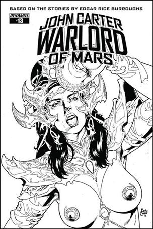 John Carter: Warlord of Mars (2014) issue 13-E Fritz Casas 1:10 Black & White Cover