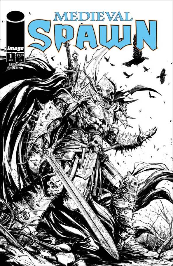 Medieval Spawn (2025) issue 1-D Raymond Gay B&W Cover (Second Printing)