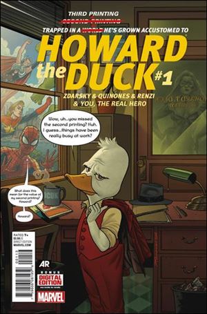 Howard the Duck (2015) issue 1-K Joe Quinones Cover (3rd Printing)