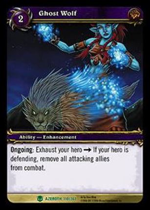 World of Warcraft: Heroes of Azeroth (Base Set) card 110 Ghost Wolf