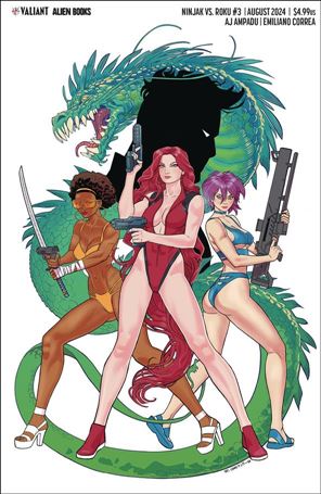 Ninjak Versus Roku issue 3-B Richard Ortiz Swimsuit Cover