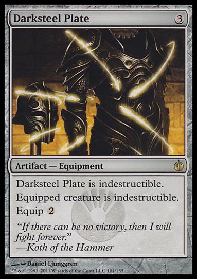 Magic the Gathering: Mirrodin Besieged (Base Set) card 104 Darksteel Plate