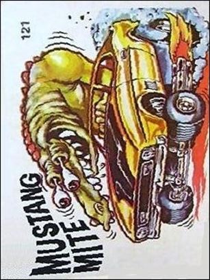 Oddest Odd Rods (Base Set) card 121 Mustang Mite (Fan Art on Back)