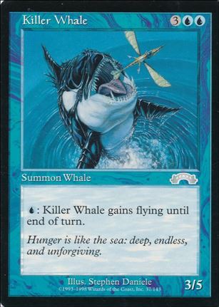 Magic the Gathering: Exodus (Base Set) card 37 Killer Whale