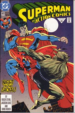 Action Comics (1938) issue 683-B Yellow & Green Logo Cover (2nd Printing)