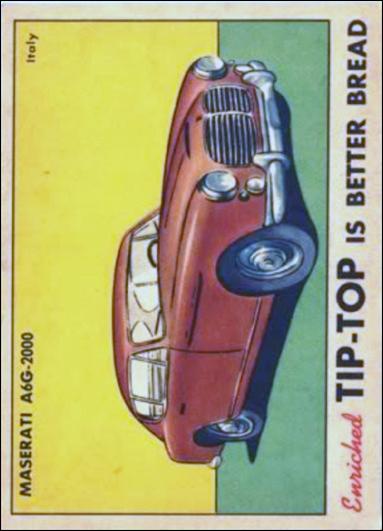 Sports Cars (1954) (Base Set) card 16 Maserati A6G - 2000