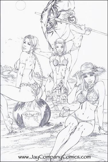 Tomb Raider: The Series issue 26-E Jay Company "Summer Fun" Sketch Virgin
