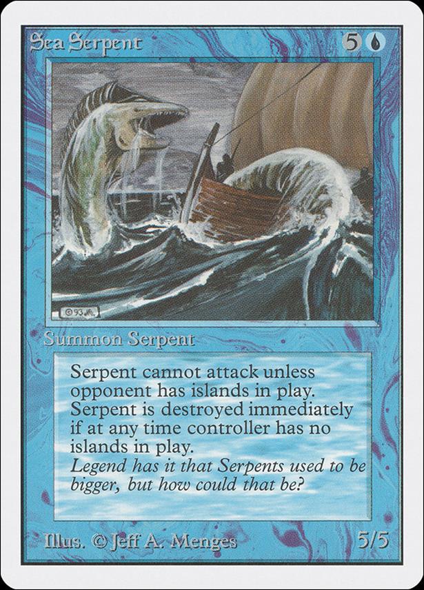 Magic the Gathering: Unlimited (Base Set) card 77 Sea Serpent