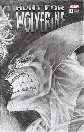 Hunt for Wolverine issue 1-I Adam Kubert 1:1000 Remastered B&W Wraparound Cover