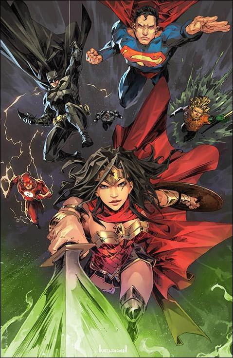 Justice League (2018) issue 1-JN Kael Ngu Comic Market Street Virgin Cover 1/800