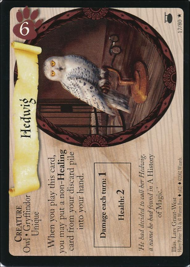 Harry Potter: Diagon Alley (Base Set) card 17 Hedwig