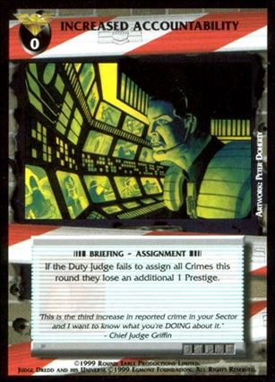 Dredd: The Card Game card 84 Increased Accountability