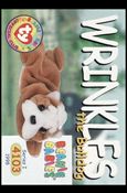 Beanie Babies Series 1 (Base Set) card 147 Wrinkles the bulldog