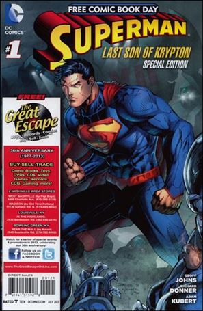 Superman: The Last Son of Krypton FCBD Special Edition issue 1-I The Great Escape Cover