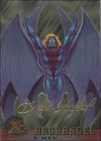 1996 Fleer Ultra X-Men All Chromium (Gold Signature Parallel Base Set) card 1 Archangel