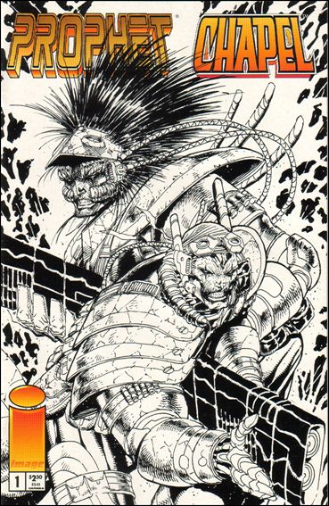Prophet/Chapel: Super Soldiers issue 1 Rob Liefeld Black & White Cover