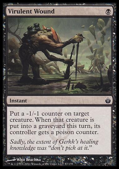 Magic the Gathering: Mirrodin Besieged (Base Set) card 57 Virulent Wound