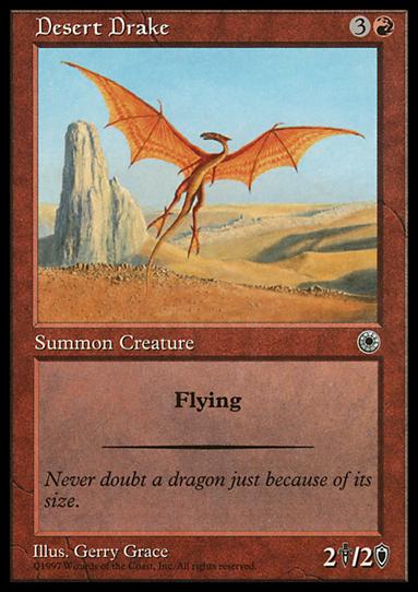 Magic the Gathering: Portal (Base Set) card 122 Desert Drake