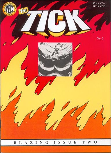 Tick (1988) issue 2-B Red, Yellow & Orange Flame Die-Cut Cover
