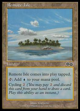Magic the Gathering: Urza's Saga (Base Set) card 324 Remote Isle