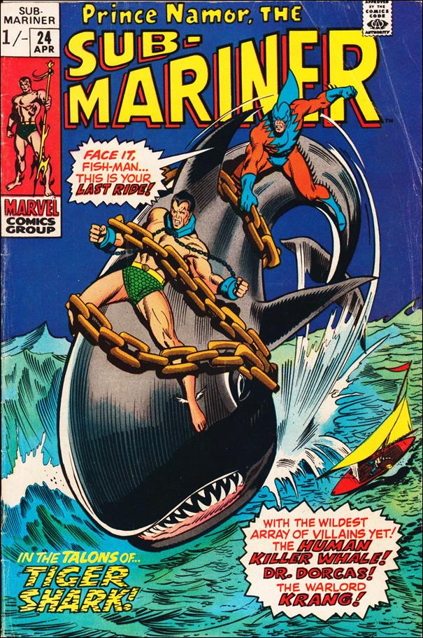 Sub-Mariner (1968) issue 24-B UK Price Cover
