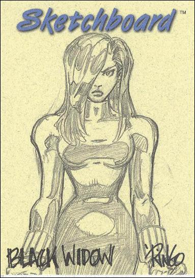 Marvel Creators Collection '98 (Sketchboard Subset) card 5-B Black Widow (Yellow)