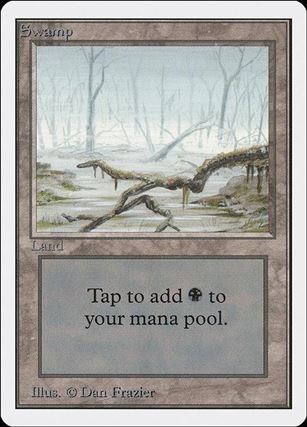 Magic the Gathering: Unlimited (Base Set) card 290 Swamp