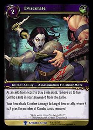 World of Warcraft: Heroes of Azeroth (Base Set) card 97 Eviscerate