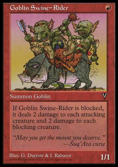 Magic the Gathering: Visions (Base Set) card 81 Goblin Swine-Rider
