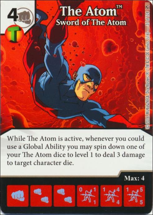 DC Comics Dice Masters Green Arrow and The Flash card 37 The Atom: Sword of the Atom