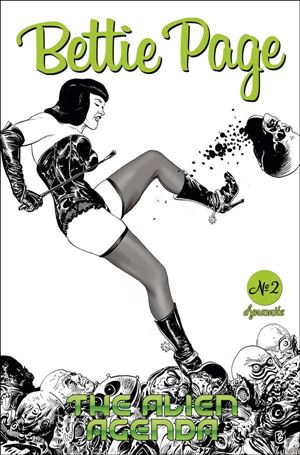 Bettie Page: The Alien Agenda issue 2-K Jimmy Broxton 1:10 Black & White Cover