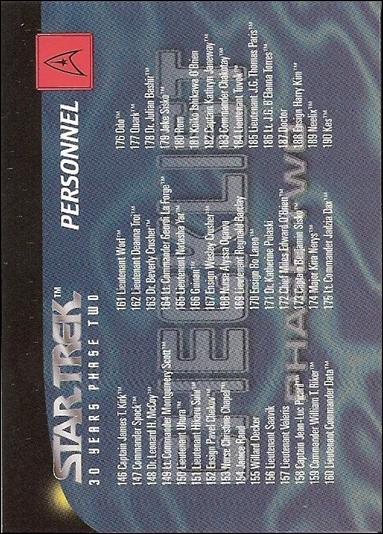 30 Years of Star Trek: Phase Two (Base Set) card 199 Checklist 2